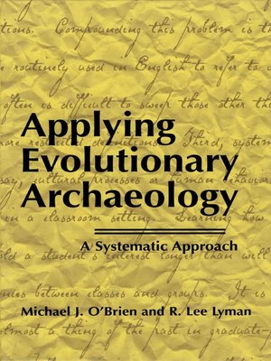 cover image of Applying Evolutionary Archaeology